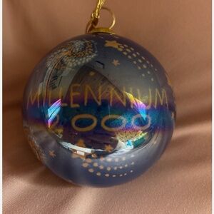 Cobalt blue millennium year 2000 ornament
